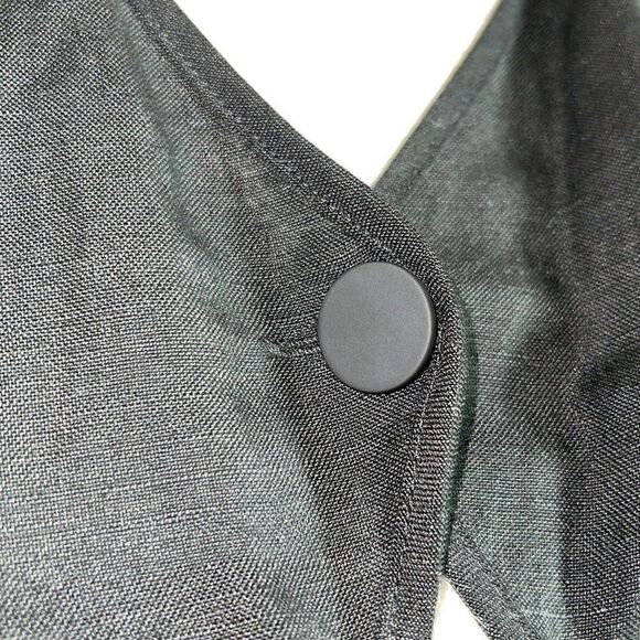 ALIX NYC Romper Womens Sz Small Revolve Cavalier in Black linen blend Vacay New - Picture 3 of 13